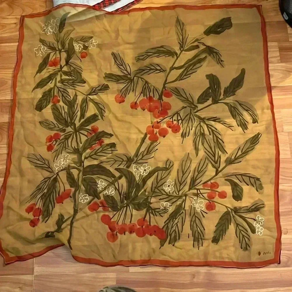 Vintage Vera Neumann Mid Century Scarf Cherries - Picture 1 of 4